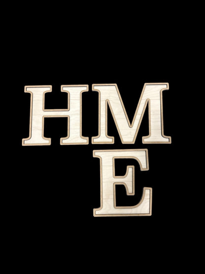 DIY 9" H M E Letters Unfinished, DIY, Unfinished, H M E letters to hang, Add a 8 to 10" Door Hanger, Fun, Door Hanger, Home Decor HME