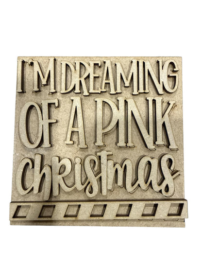 DIY Christmas Flamingos, Flamingo Ladder inserts, Ladder Inserts DIY, 4.25" Squares for inserts, ladder inserts, Merry Flocking Christmas