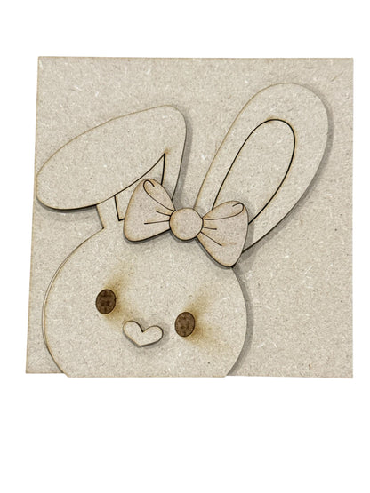 DIY Holiday Faces Squares, DIY Ladder Inserts, Holiday Faces, 4.25" Ladder Inserts Craft, Paint Your Own, Seasonal Squares