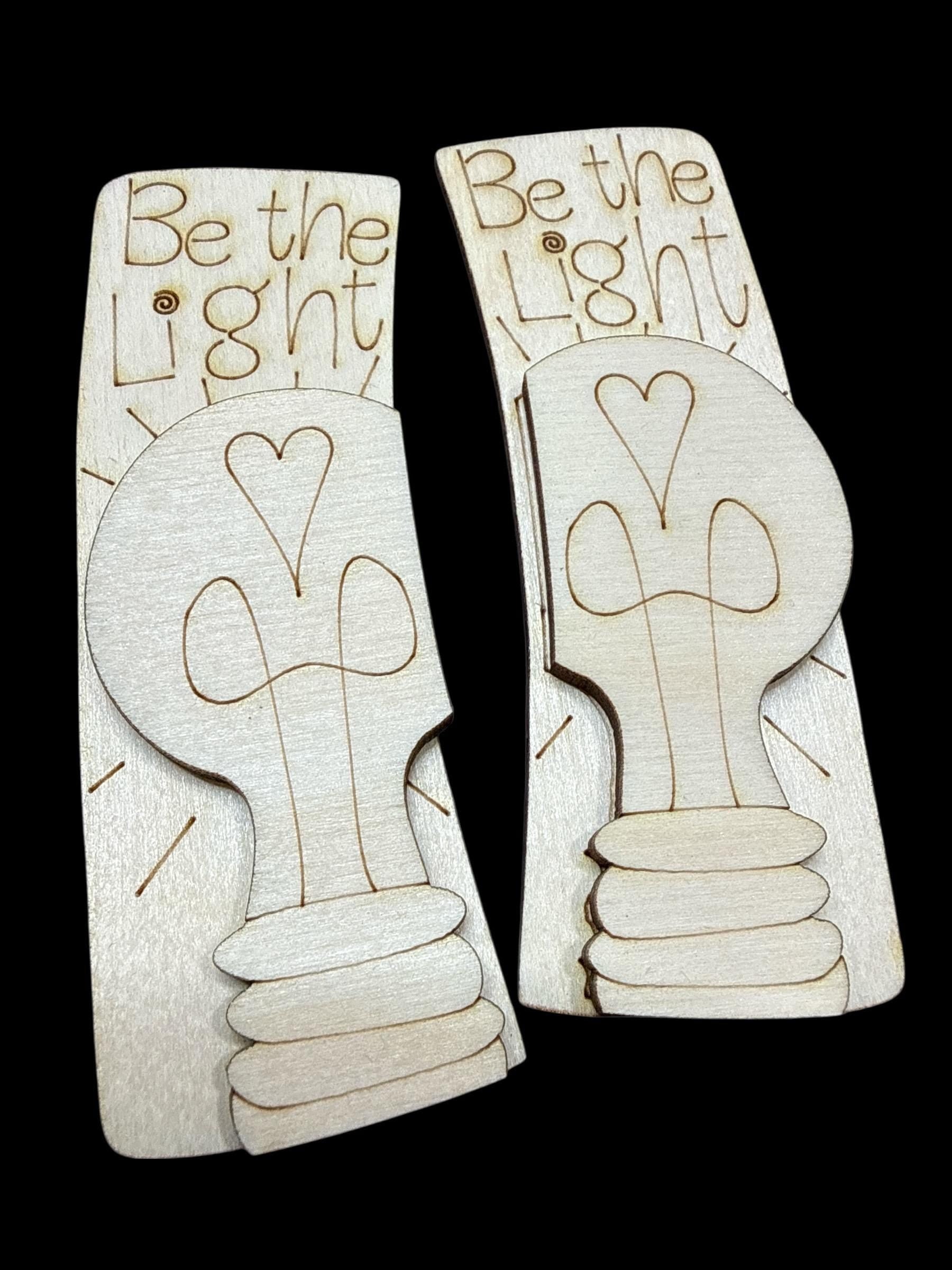 DIY Be the light Unfinished Claw clip, lightbulbs 4", be the light , Hair Clip, Paint your own
