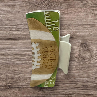 DIY Football Season Hair Clip Pieces: Unfinished Wood Laser Cut Blanks