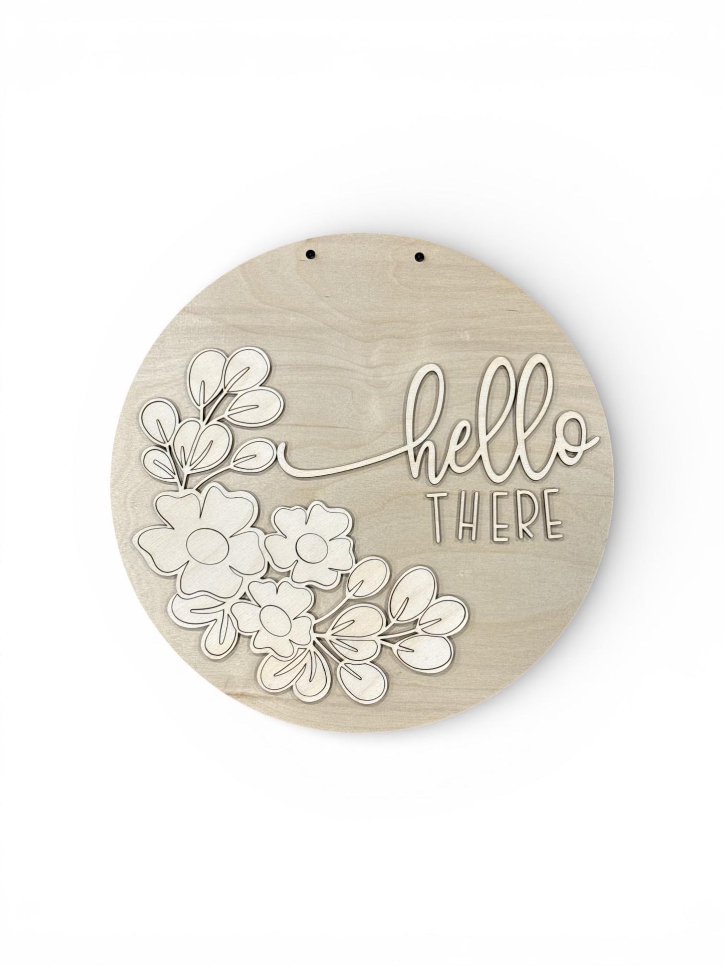 DIY Hello there flowers Unfinished Door Hanger, DIY, Unfinished, flowers Door Hanger, Fun, Door Hanger, Door Hanger, Paint craft