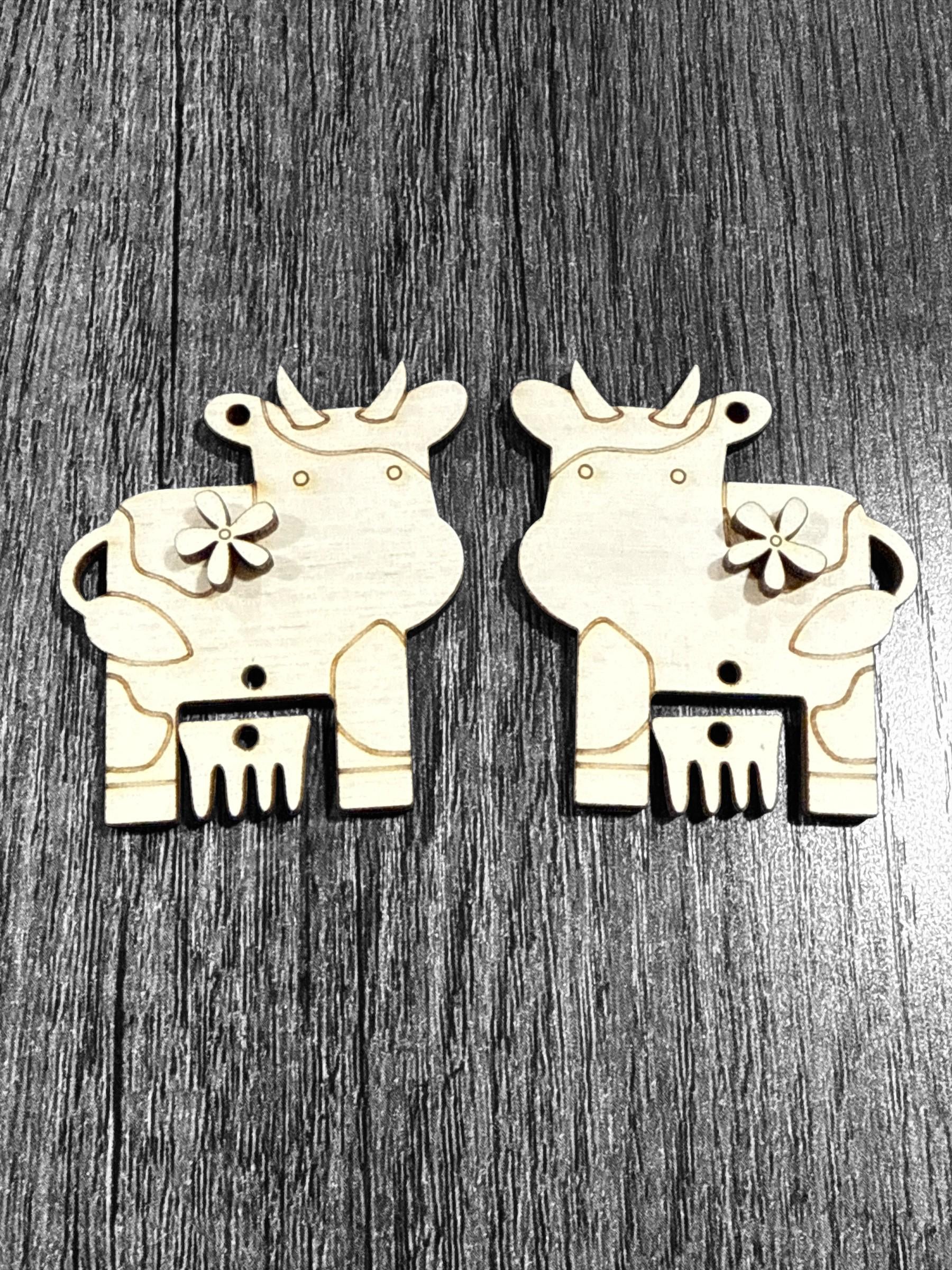 DIY Cow Dangles, Cow Dangle, Spotted Cow, Cow Unfinished Earrings, Unfinished Earrings, Farm Animals