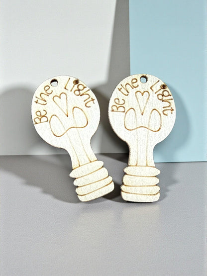 DIY Be The Light Earrings, Lightbulb Unfinished, Dangles, Unfinished Be the Light Earrings,