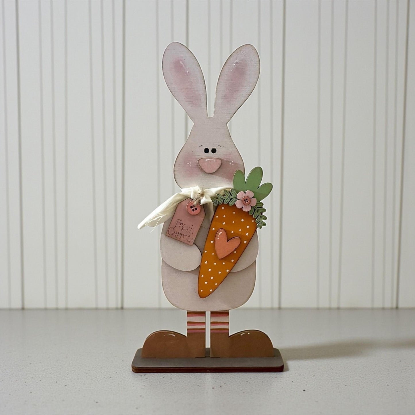DIY Easter Bunny Shelf Sitter, Easter Fun, Shelf Sitter, Spring Unfinished, Bunny and Carrot, Primitive bunny to paint