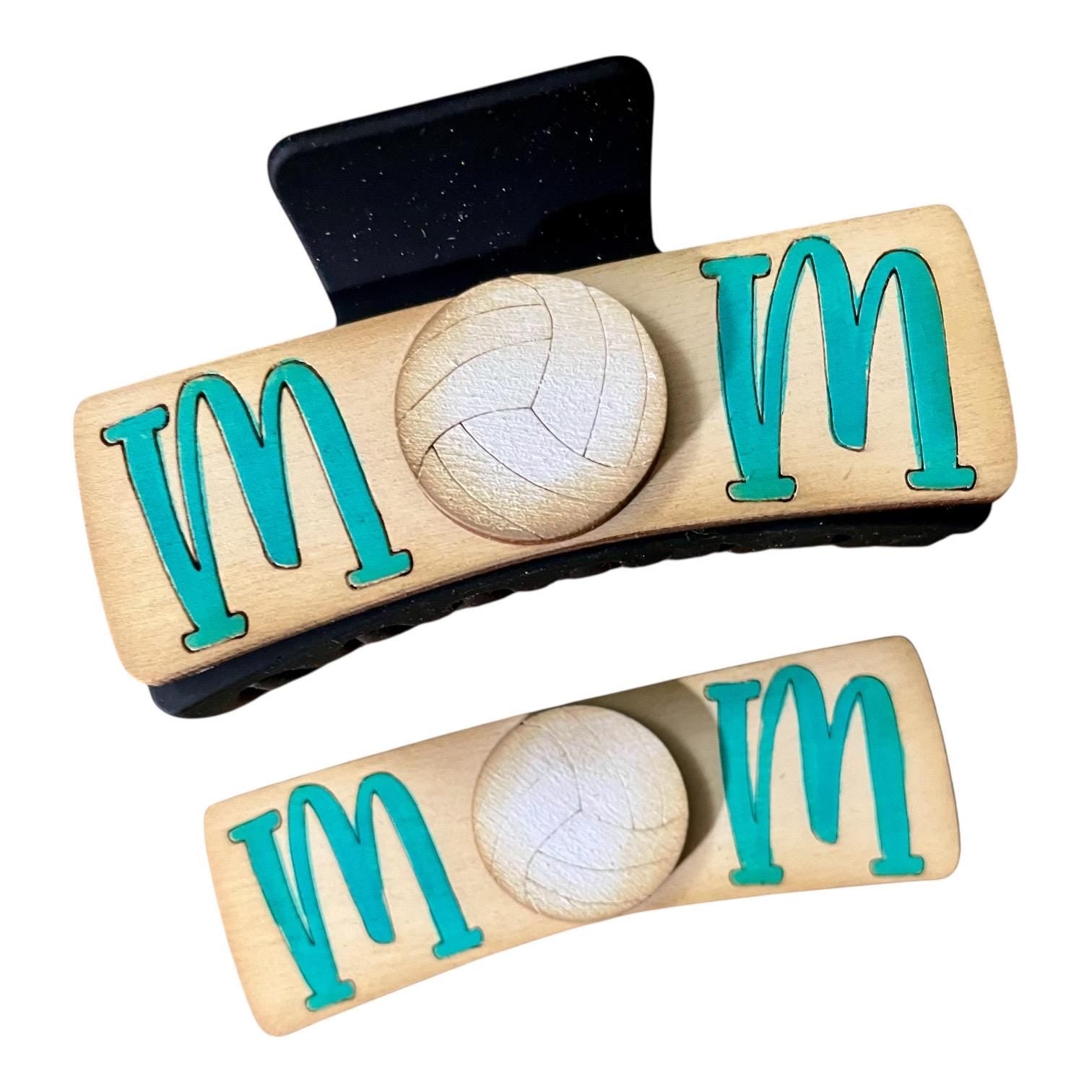DIY Mom Sports Claw Clips, Unfinished Claw Clips, Sports, Volleyball, Dance, Basketball, Volleyball, Baseball, Hockey, Ballet