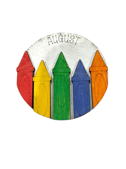 Bundle 7 of 3" or 6" Seasonal Interchangeable Sign Rounds, Hand-Painted MDF Decor, Hand-Painted Seasonal Inserts, Interchange Seasons