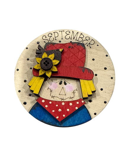 Bundle 7 of 3" or 6" Seasonal Interchangeable Sign Rounds, Hand-Painted MDF Decor, Hand-Painted Seasonal Inserts, Interchange Seasons
