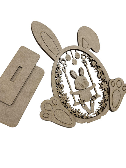 DIY Easter Bunny Swing, Unfinished Bunny Swing, Easter Body Swinging, Shelf Sitter unfinished, Swing Spring, Unfinished Bunny