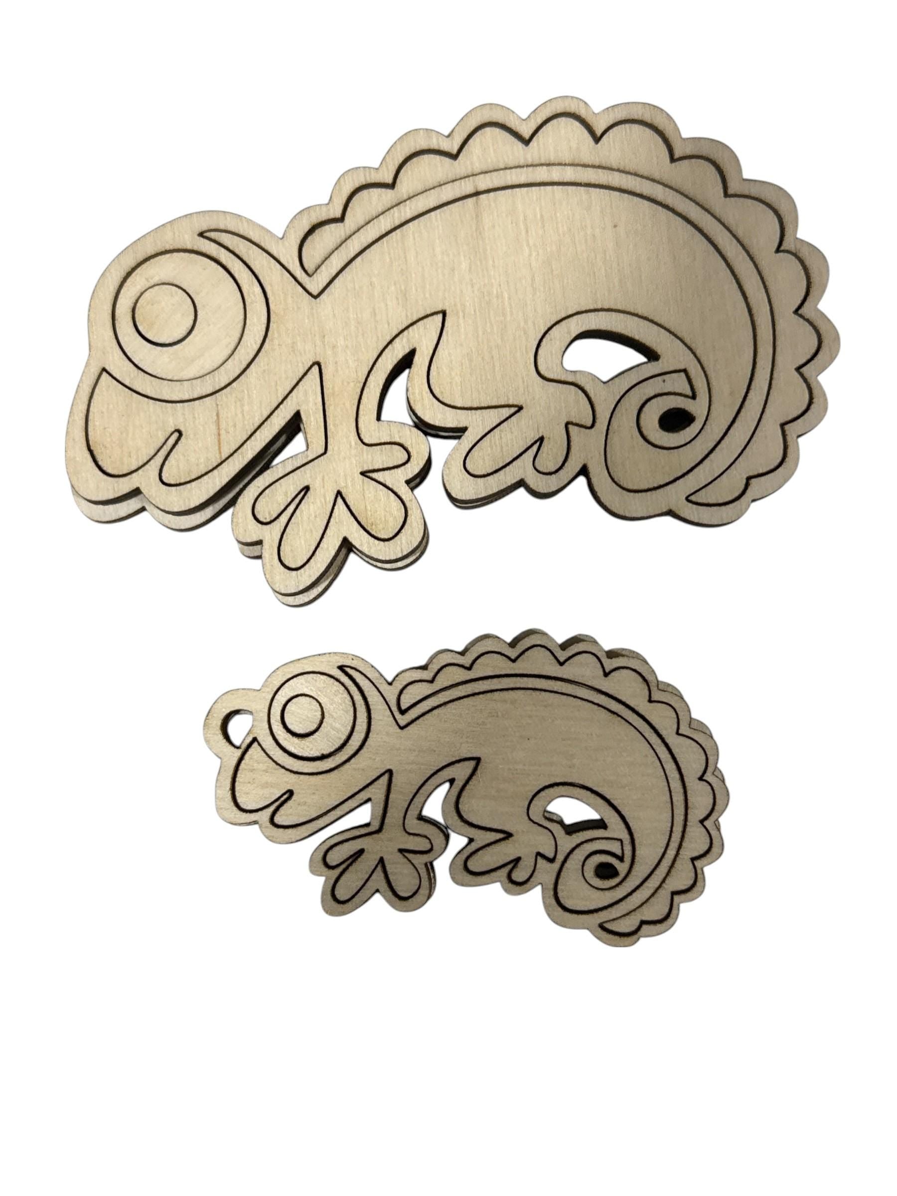 DIY Lizard Magnet, Lizard Keychain Unfinished, Lizard Paint your own