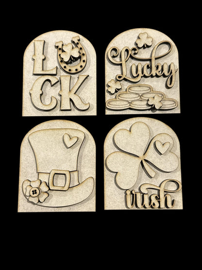 DIY St Patrick's Day Interchangeable Mini Arched Add-on, Interchangeable Sign, Lucky Mini Arches Interchanges
