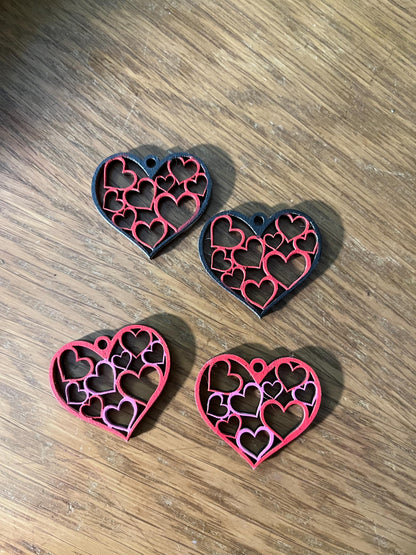 DIY Valentine Hearts Earrings, Unfinished Earrings