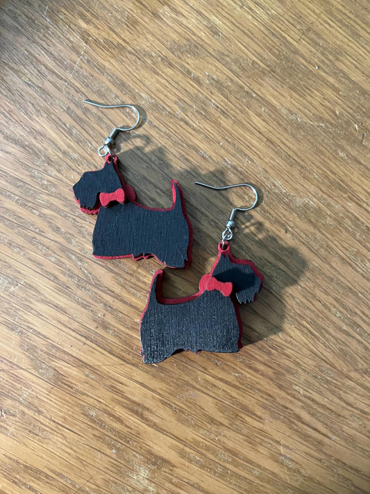 DIY Scottie Dog Earrings, Unfinished Earrings, Dog Earring