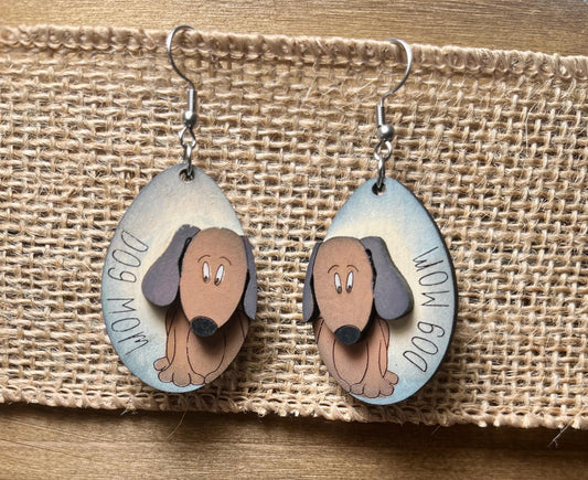 DIY Dog Mom Wooden Earrings: Unfinished Craft Studs