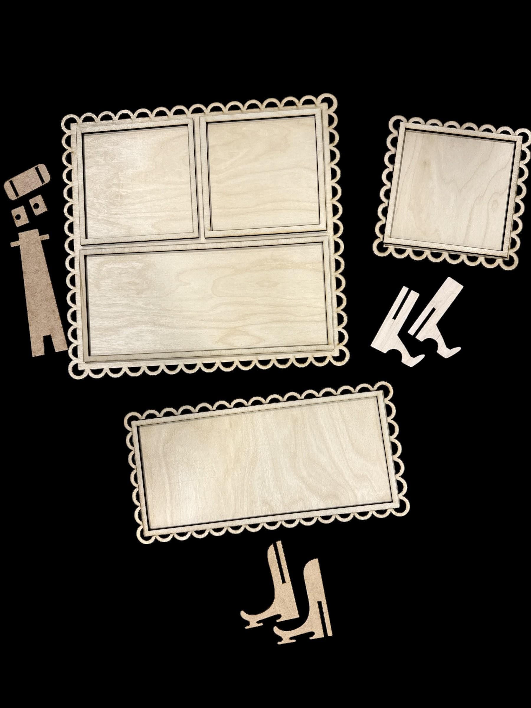 DIY Classic Frames for Square Frames, Wood Framed Sign, Mantel Deco, Home Decor, Shelf Sitter, Classic Frames Interchangeable Leaning Sign