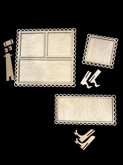 DIY Classic Frames for Square Frames, Wood Framed Sign, Mantel Deco, Home Decor, Shelf Sitter, Classic Frames Interchangeable Leaning Sign