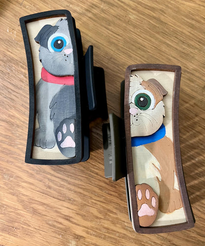 DIY Fat Cat Claw Clip: Unfinished Wood Laser Cut Blank