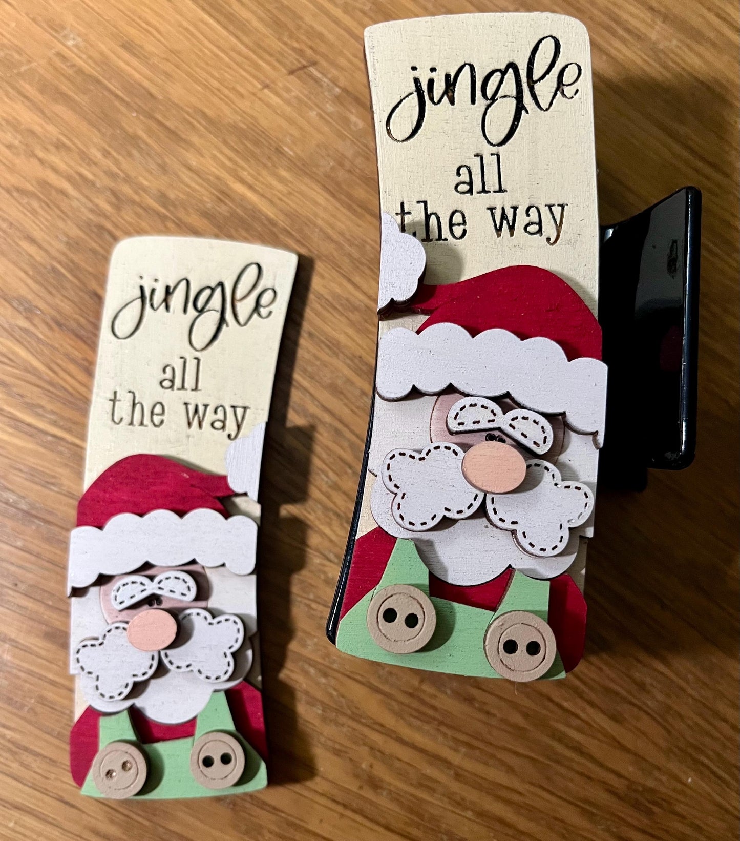 DIY Santa Suit, Jingle all the way 4" Christmas Hair Clip, 2"