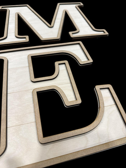 DIY 9" H M E Letters Unfinished, DIY, Unfinished, H M E letters to hang, Add a 8 to 10" Door Hanger, Fun, Door Hanger, Home Decor HME