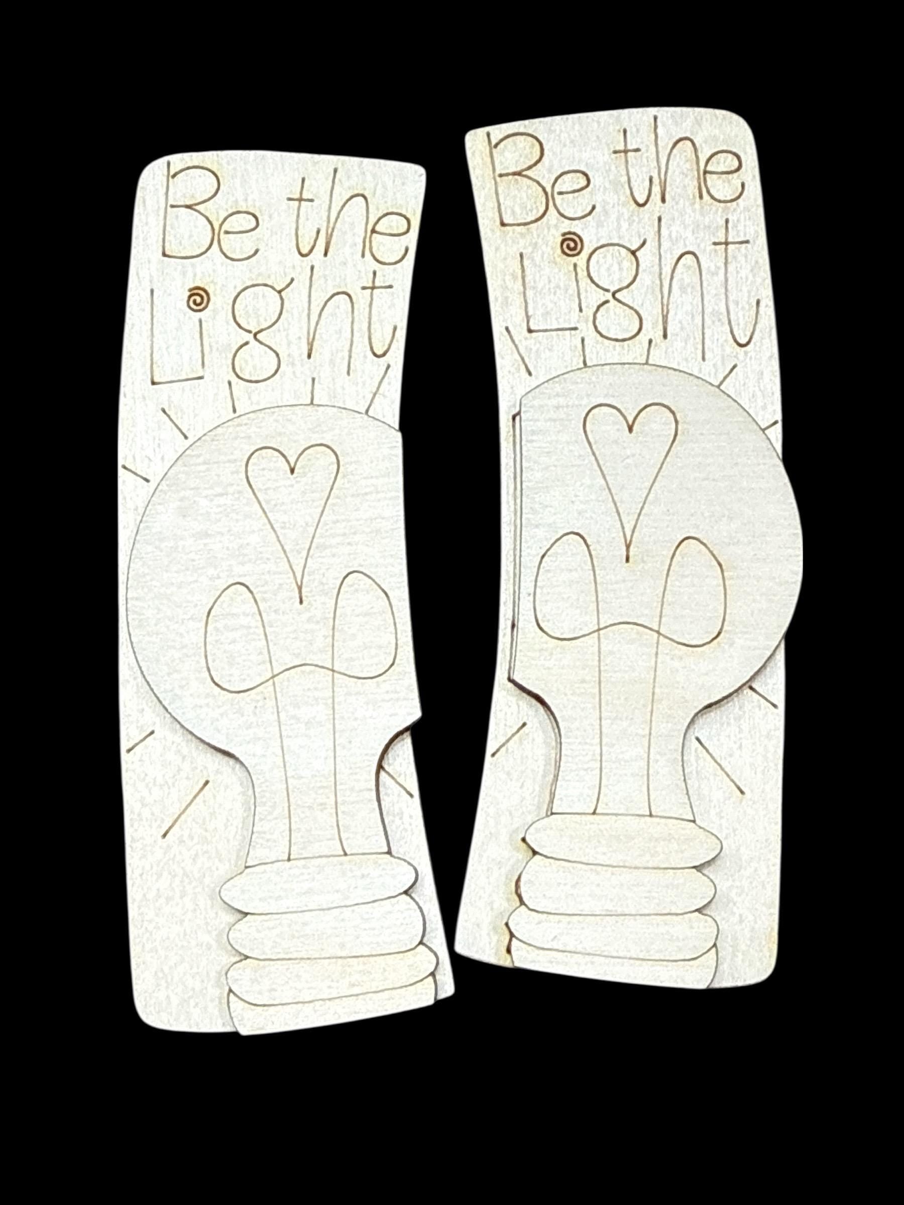 DIY Be the light Unfinished Claw clip, lightbulbs 4", be the light , Hair Clip, Paint your own
