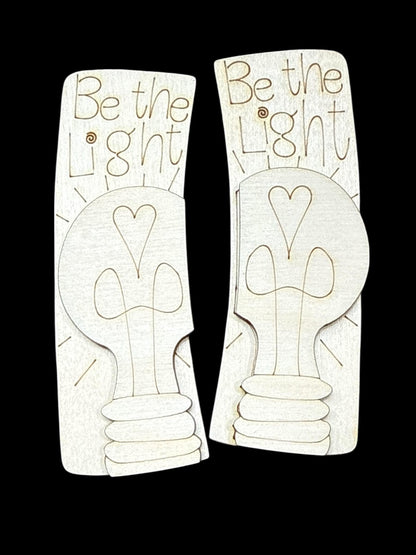 DIY Be the light Unfinished Claw clip, lightbulbs 4", be the light , Hair Clip, Paint your own