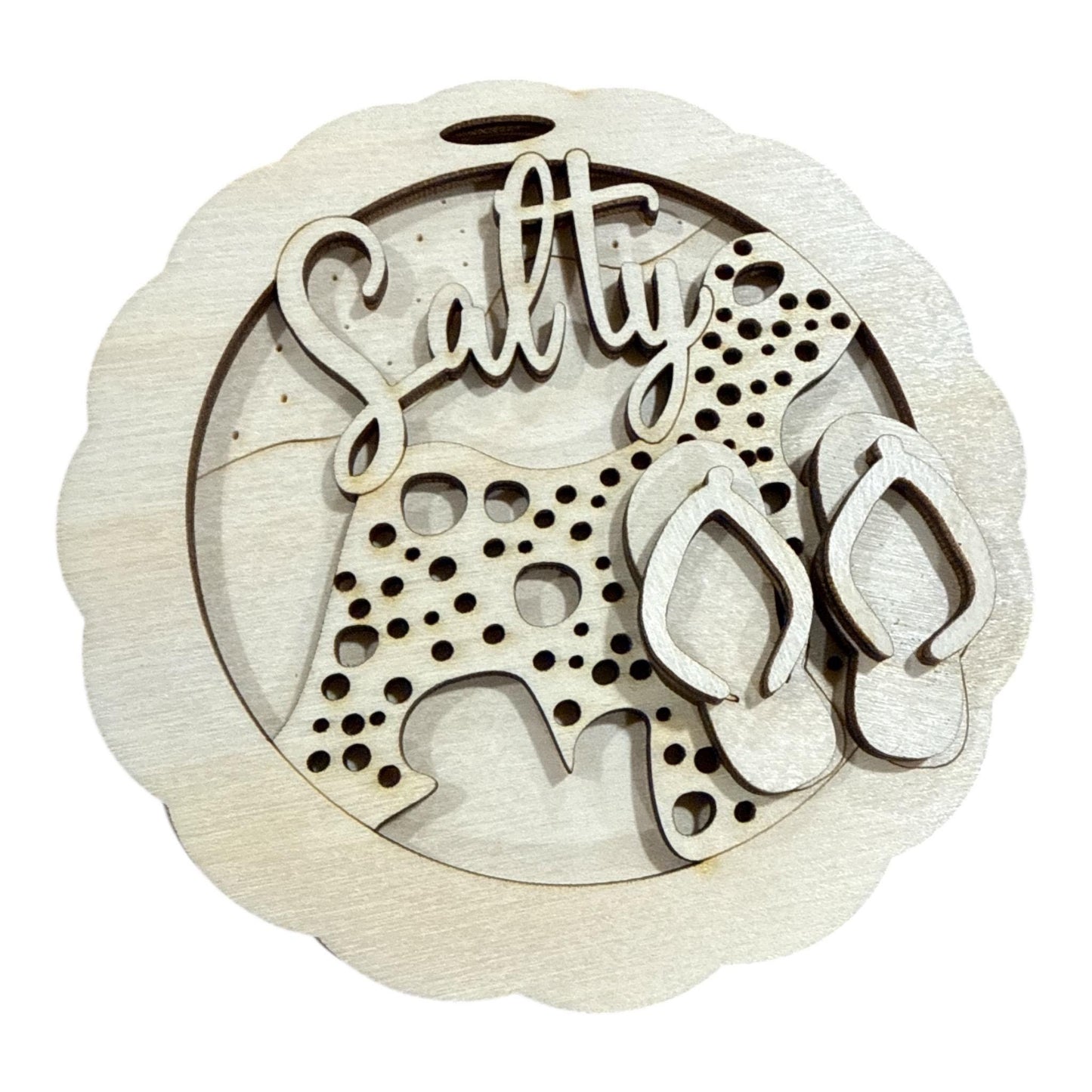 DIY Salty Summer ornament, Beach Car Charm, Salty 3d ornament, summer car charm