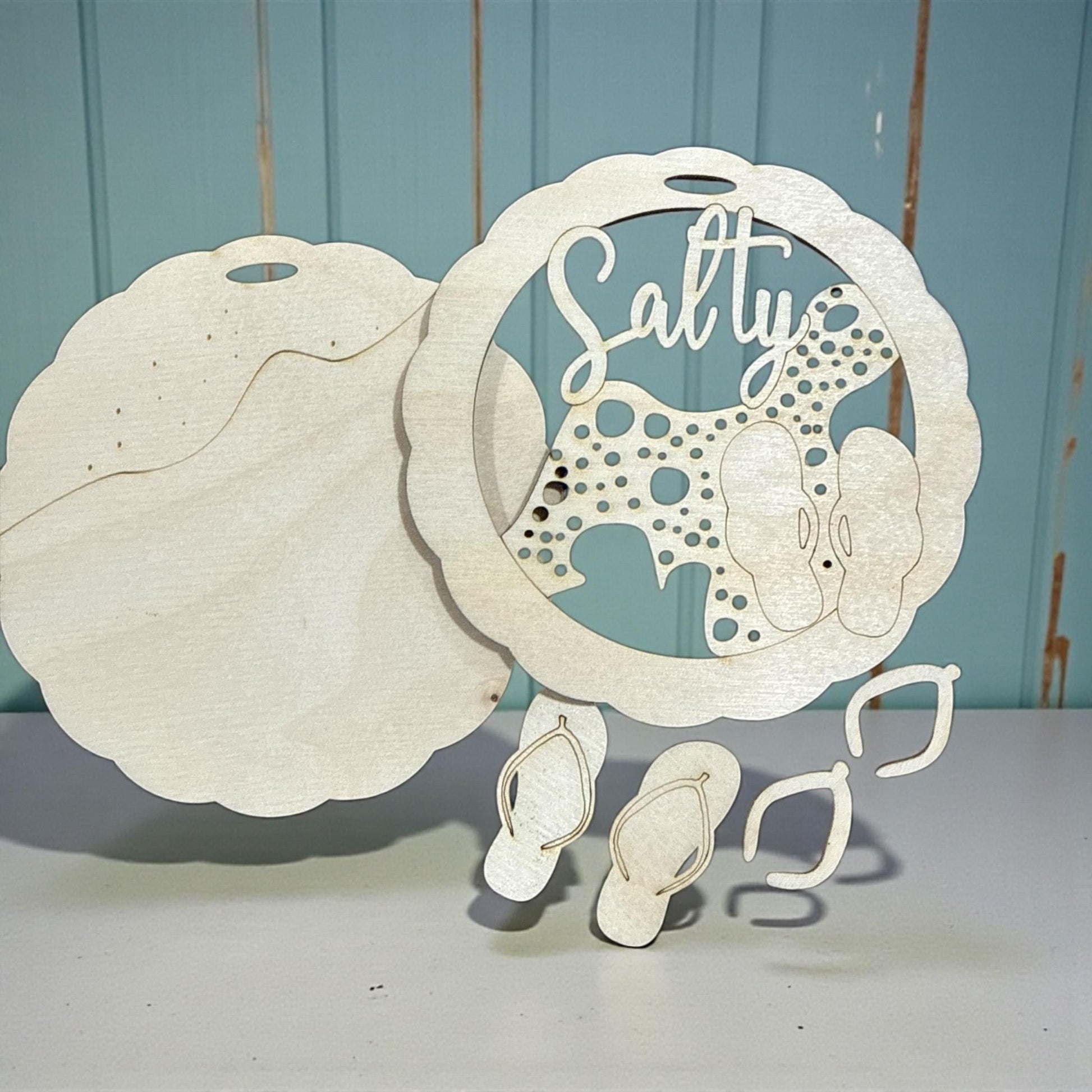 DIY Salty Summer ornament, Beach Car Charm, Salty 3d ornament, summer car charm