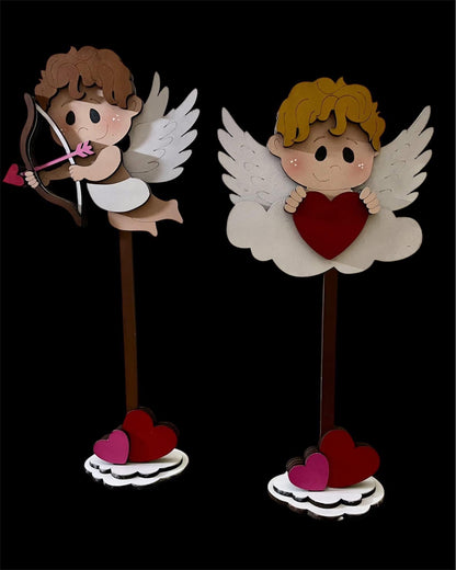 DIY Cupid on Stands, Love Cupid, Valentine Cupids Standing, Hearts and Cupid Unfinished, Cupid