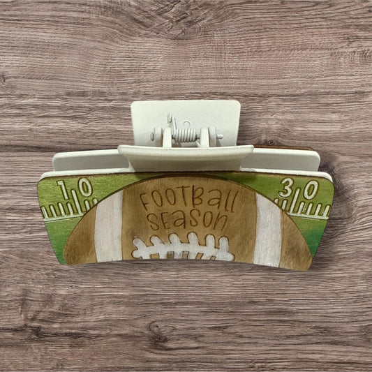 DIY Football Season Hair Clip Pieces: Unfinished Wood Laser Cut Blanks