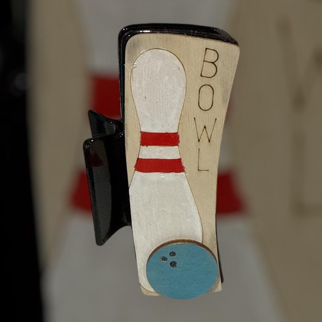 DIY Bowling claw clip Unfinished Claw clip, bowling 4", Bowling clip , Hair Clip, Paint your own