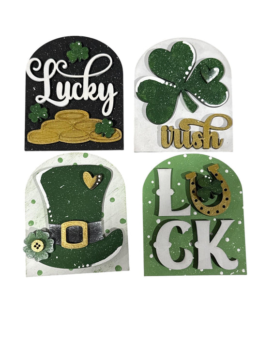 DIY St Patrick's Day Interchangeable Mini Arched Add-on, Interchangeable Sign, Lucky Mini Arches Interchanges