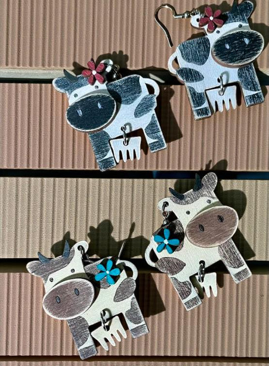 DIY Cow Dangles, Cow Dangle, Spotted Cow, Cow Unfinished Earrings, Unfinished Earrings, Farm Animals