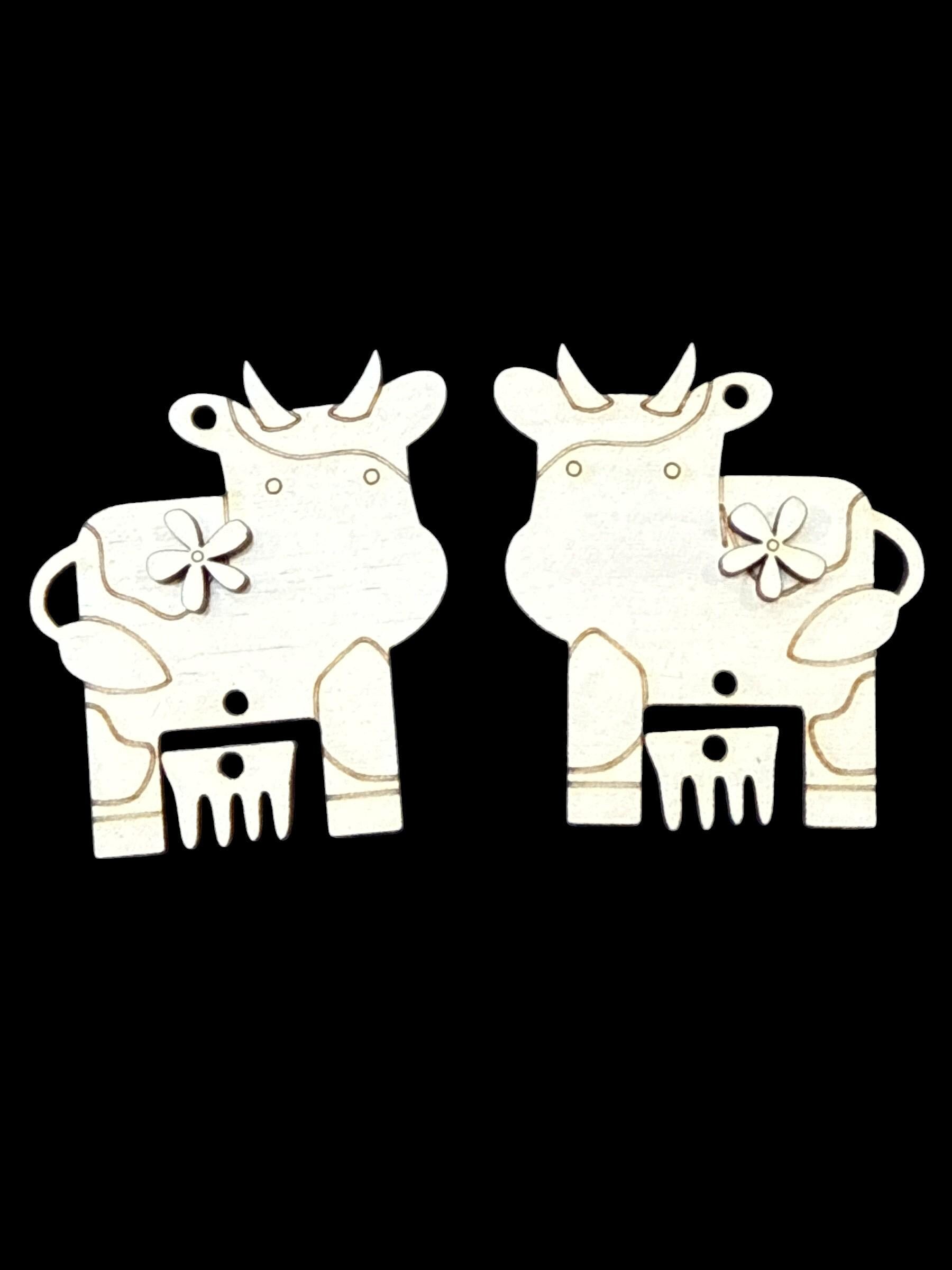DIY Cow Dangles, Cow Dangle, Spotted Cow, Cow Unfinished Earrings, Unfinished Earrings, Farm Animals
