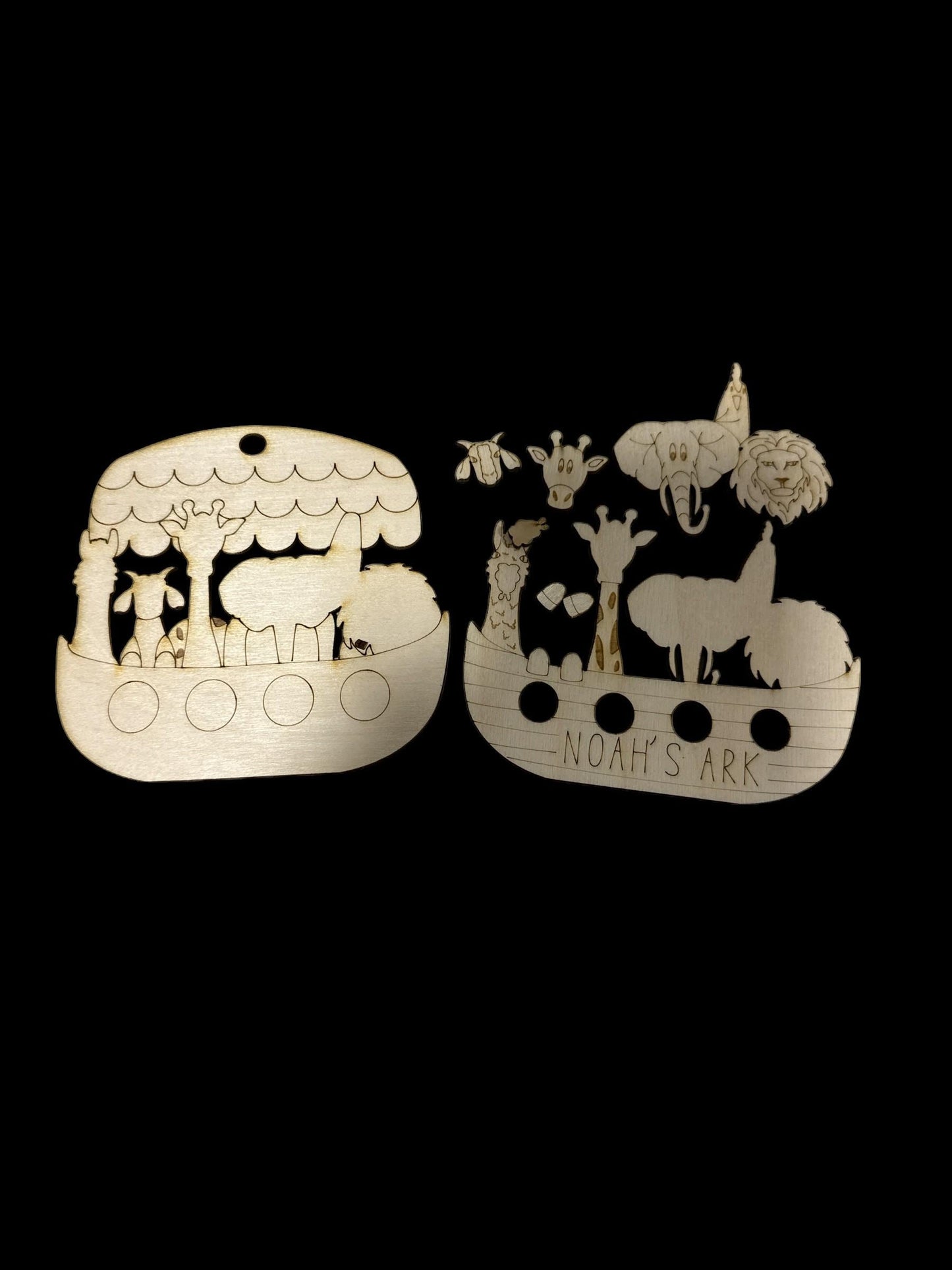 DIY Noah’s Ark Ornament, 3D Wooden Craft, Unfinished Paint-Your-Own, 4.5x4.5, Christian Christmas Ornament