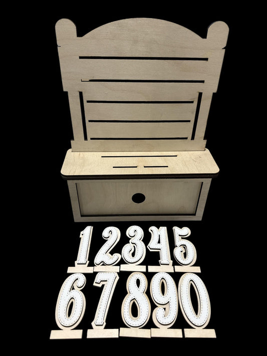 DIY Advent Base Interchangeable, Advent Base Stand, Unfinished, Advent Countdown