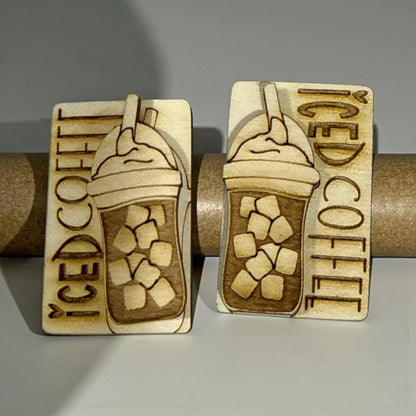DIY 2" Coffee Claw Clip, Iced Coffee Claw Clip Blank, Unfinished Claw Clip