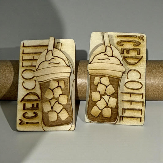 DIY 2" Coffee Claw Clip, Iced Coffee Claw Clip Blank, Unfinished Claw Clip