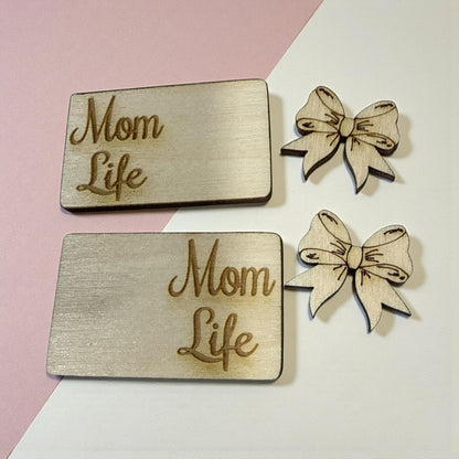 DIY 2" Mom Life Claw Clip, Bows Claw Clip Blank, Unfinished Claw Clip, Bow Clip