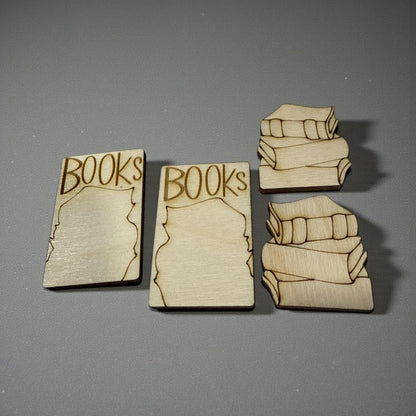 DIY 2" Book Lover Claw Clip, Books Claw Clip Blank, Unfinished Claw Clip,