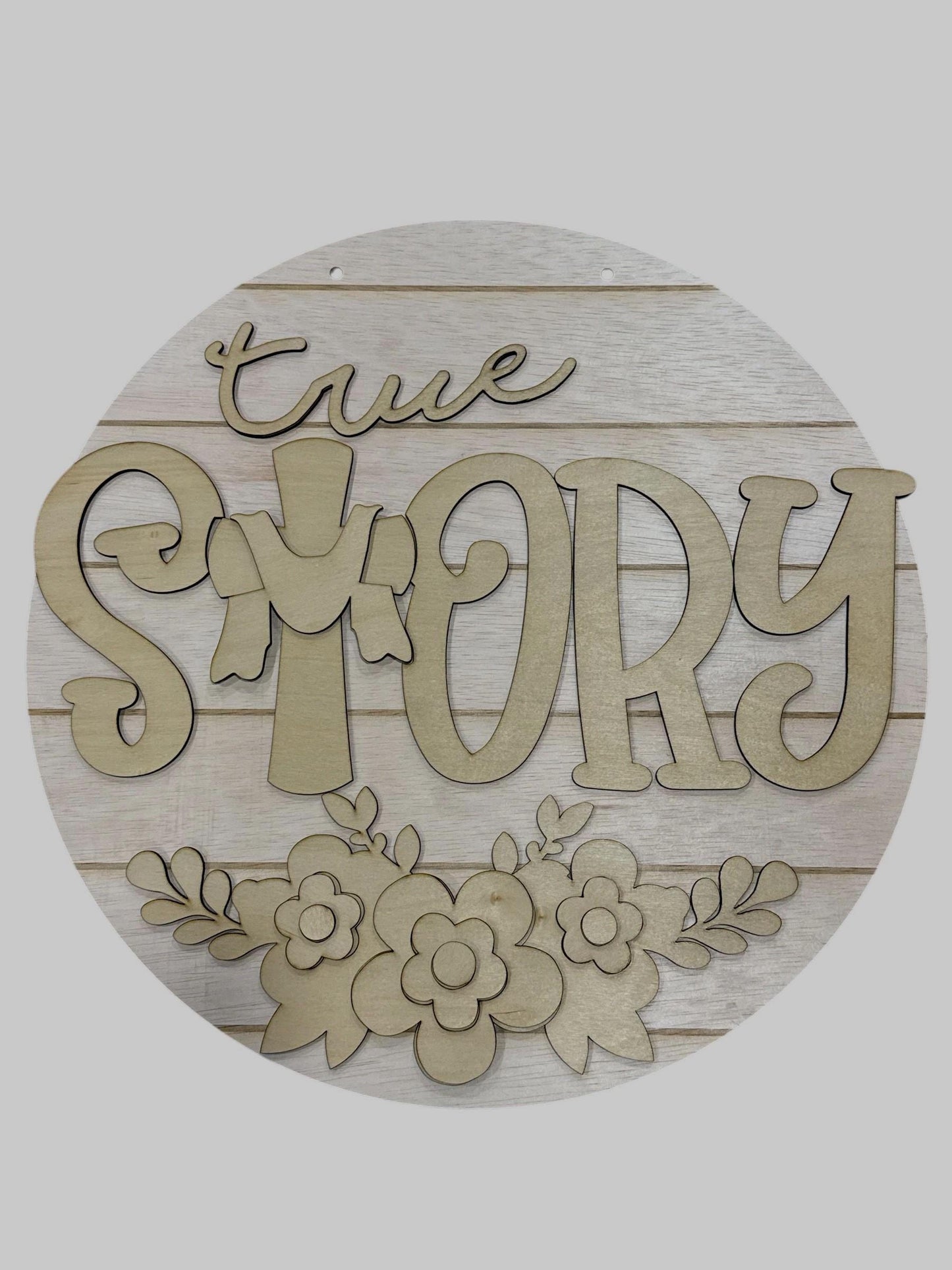 DIY True Story Door Hanger: 3D Unfinished True Story Door Decor, Easter Bunny Door hanger, Paint Party