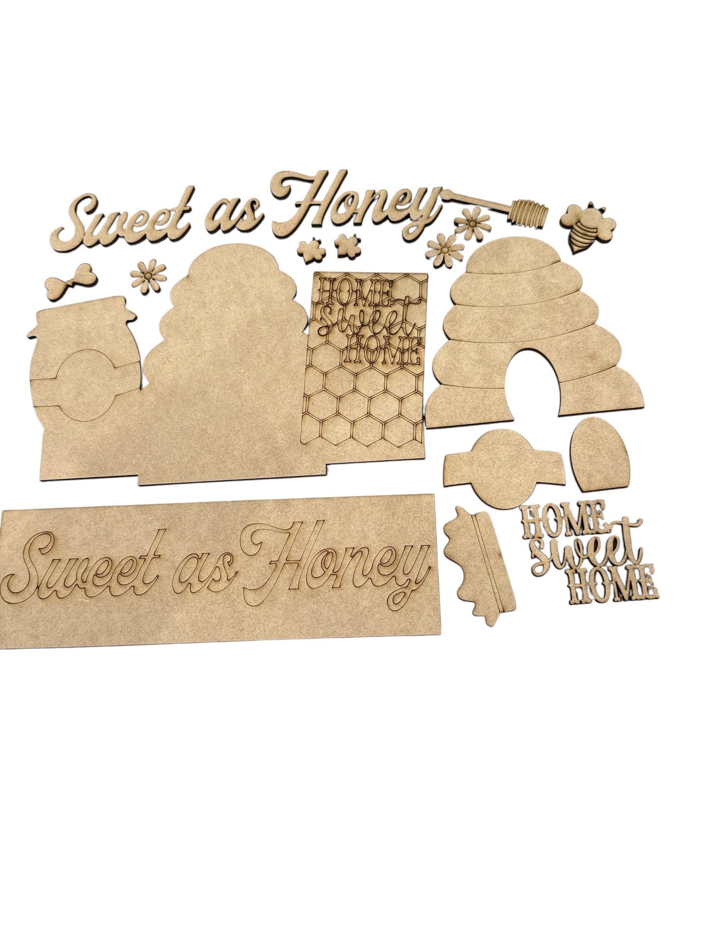 DIY Honey Bee Interchangeable Window Insert Kit, Home Sweet Home Honey Bee