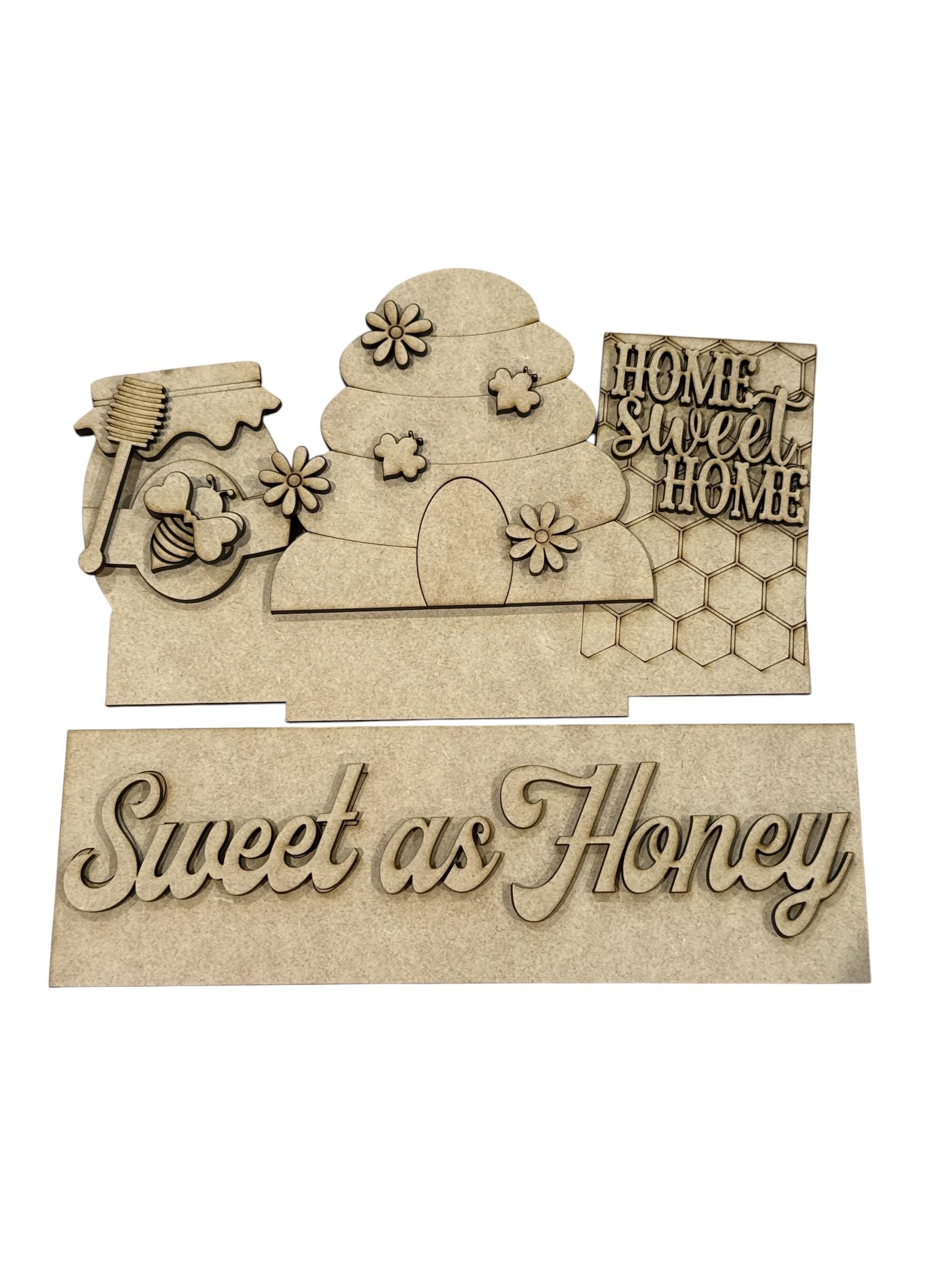 DIY Honey Bee Interchangeable Window Insert Kit, Home Sweet Home Honey Bee