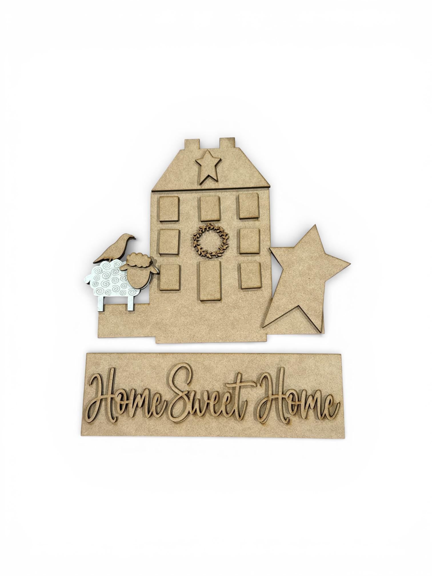 DIY Home Sweet Home Interchangeable Window Insert Kit, Home Sweet Home