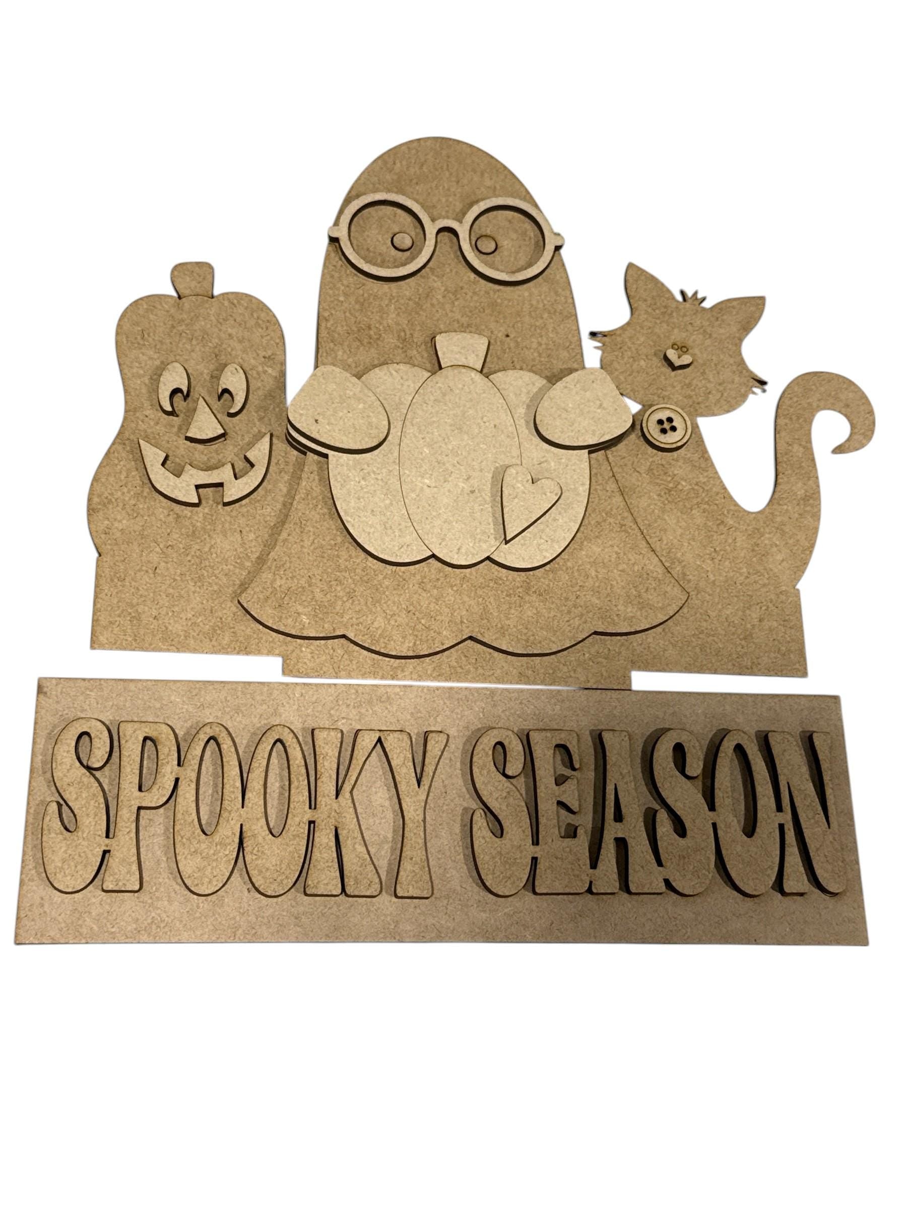 DIY Spooky Season, Ghosts Interchangeable Window Insert Kit, Halloween