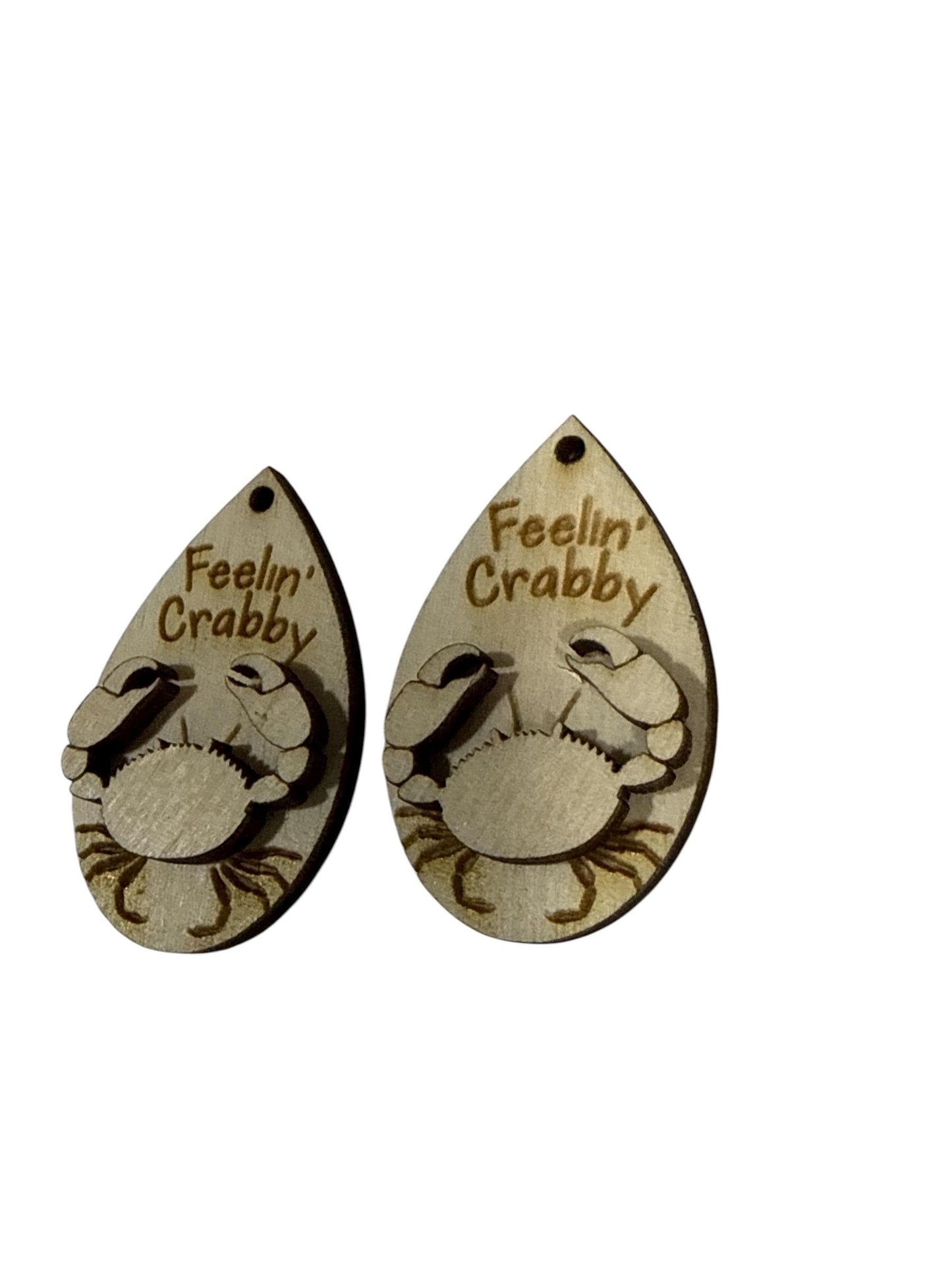 DIY Freling Crabby Wood Earrings: Unfinished Craft Jewelry, sealife