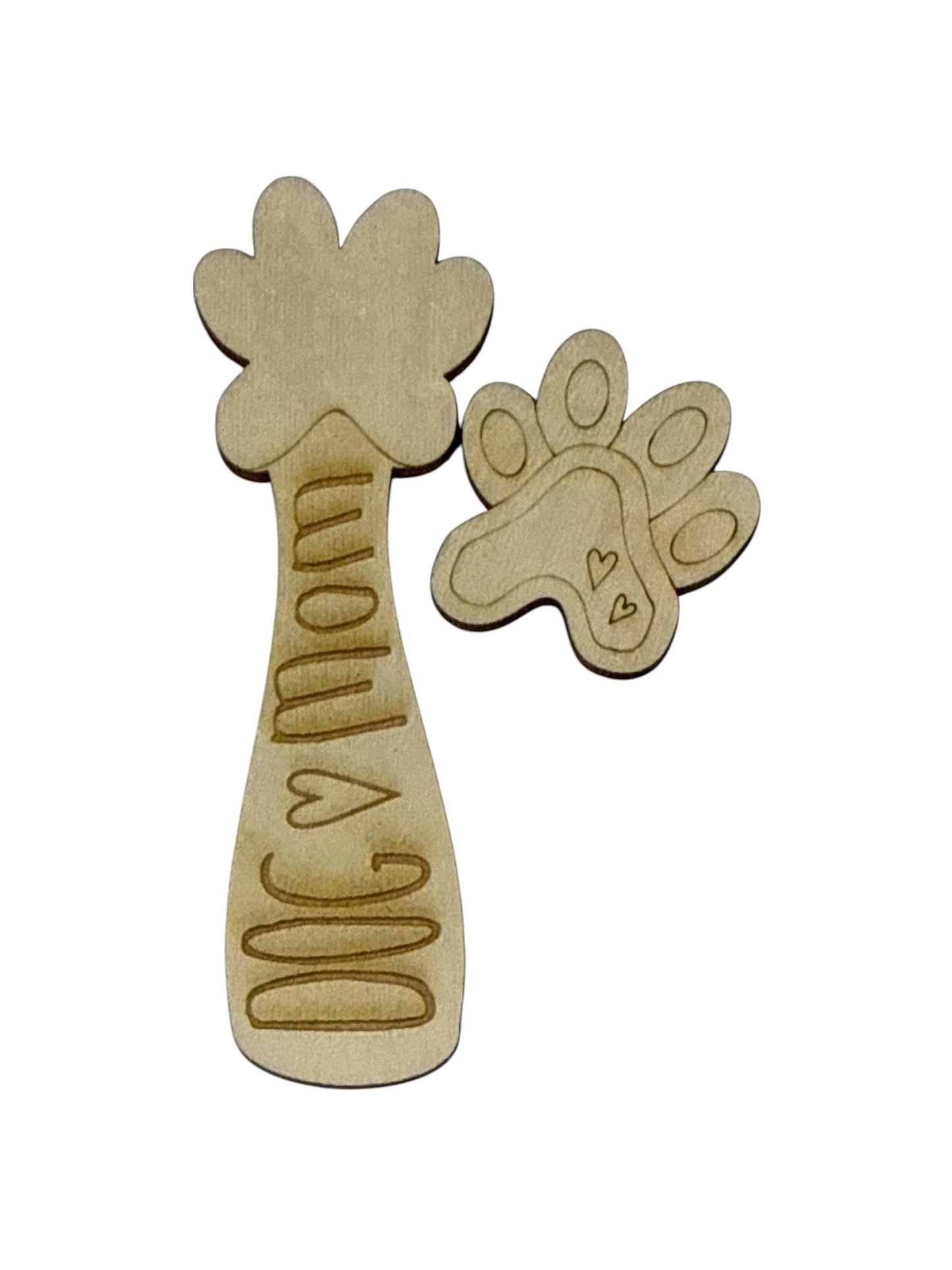 DIY Pet Lover Bookmark, Cat Lover, Dog Lover, Wooden Unfinished Bookmark