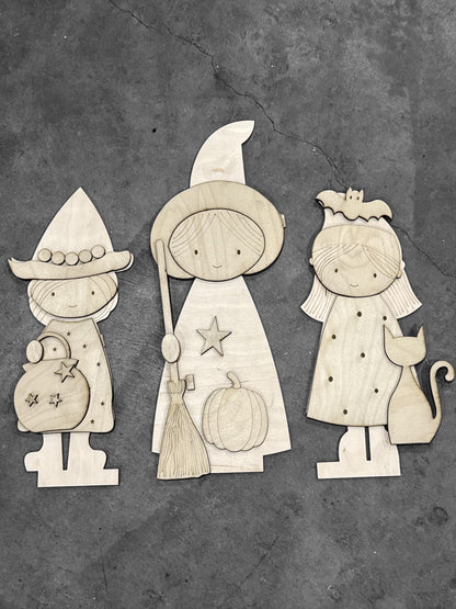 DIY Halloween Interchangeable Inserts, Trio Stand, Holiday Display, Unfinished, Inserts Only, fall