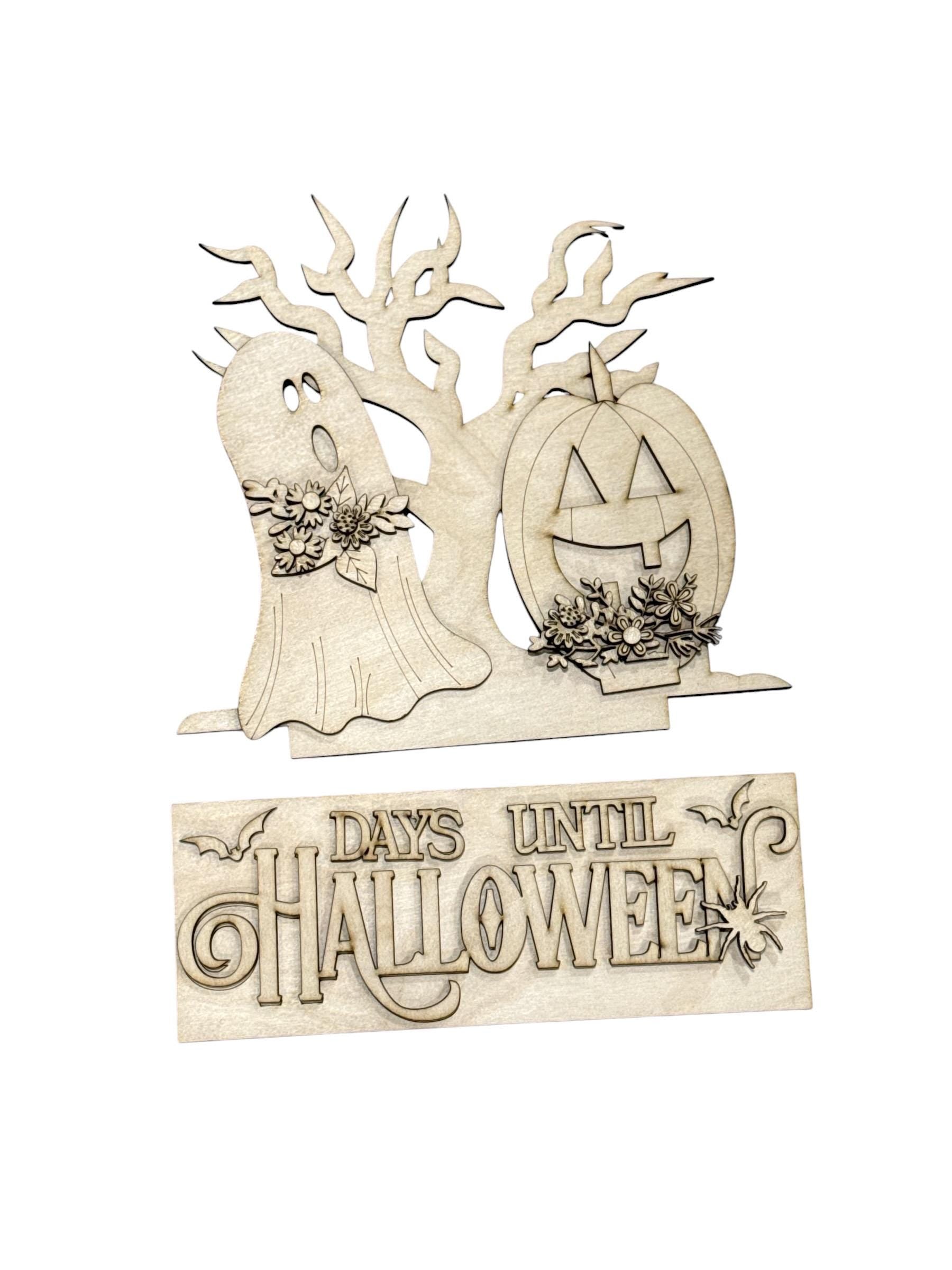 DIY Halloween Lover Advent Interchangeable Inserts, Books Countdown, Unfinished, Inserts Only, spooky season