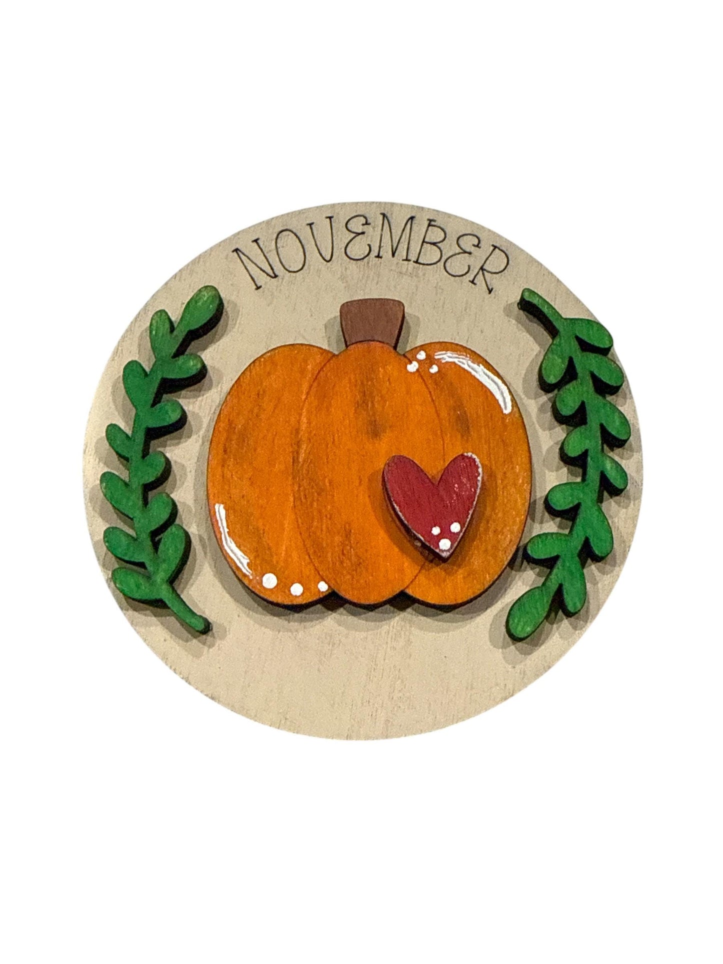 Bundle 7 of 3" or 6" Seasonal Interchangeable Sign Rounds, Hand-Painted MDF Decor, Hand-Painted Seasonal Inserts, Interchange Seasons