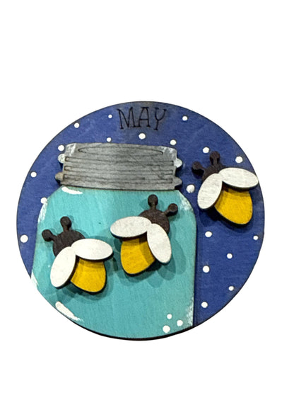 Bundle 7 of 3" or 6" Seasonal Interchangeable Sign Rounds, Hand-Painted MDF Decor, Hand-Painted Seasonal Inserts, Interchange Seasons